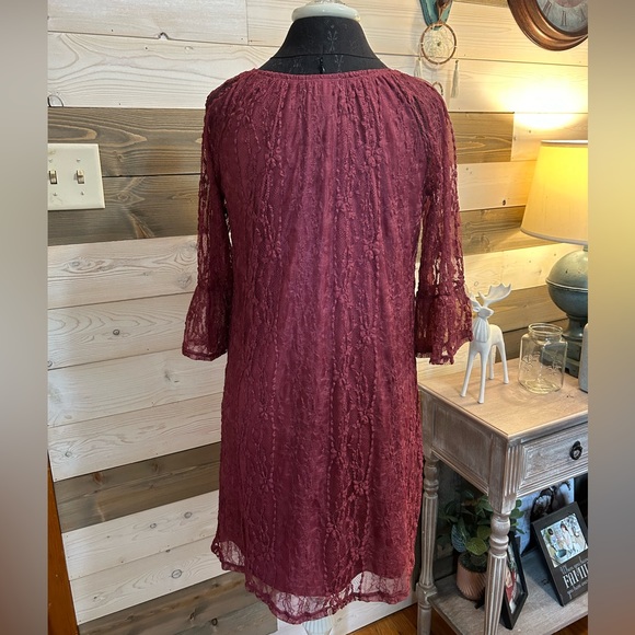 Style & Co ⚜️ Raspberry Hue Lace Dress - Picture 4 of 8